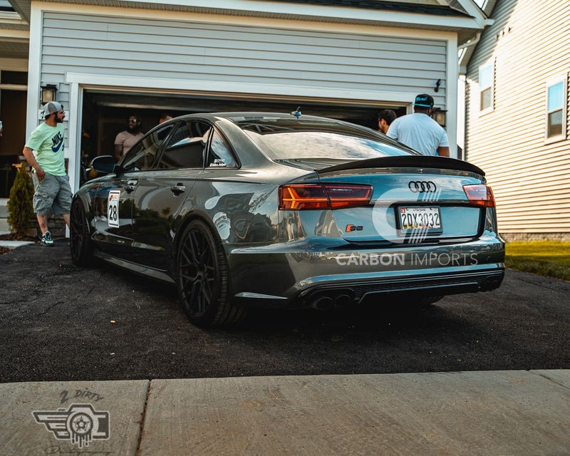 Audi A6/S6 Carbon Fiber Trunk Lip 2012-2018 HighKick Version