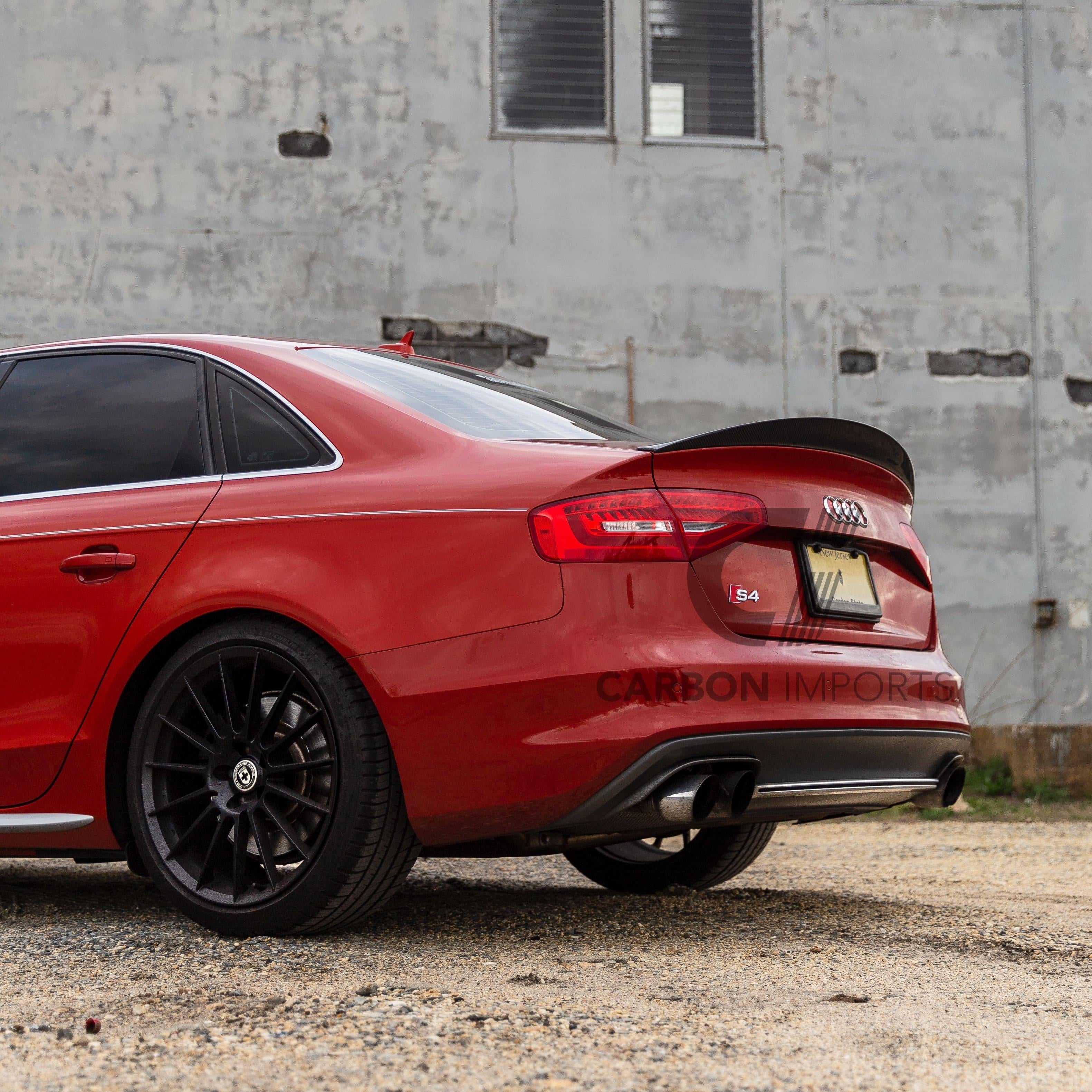 Audi S4 B8/B8.5 Carbon Fiber Trunk Lip 2009-2016 Highkick Version