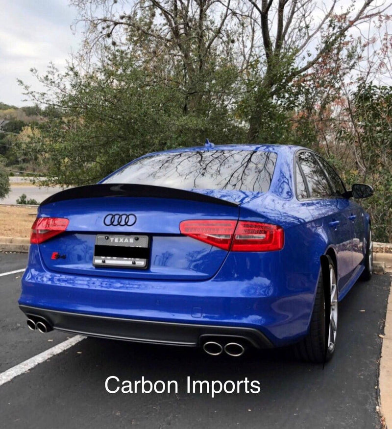 Audi S4 2009-2016 B8/B8.5  Carbon Fiber Trunk Lip HighKick Version