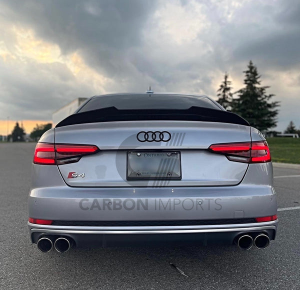 Audi S4/A4 B9/B9.5 Carbon Fiber Trunk Lip 2017-2025 V4