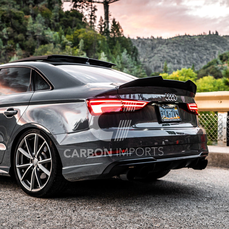 Audi A3/S3/RS3 Carbon Fiber Trunk Lip 2015-2020 V4