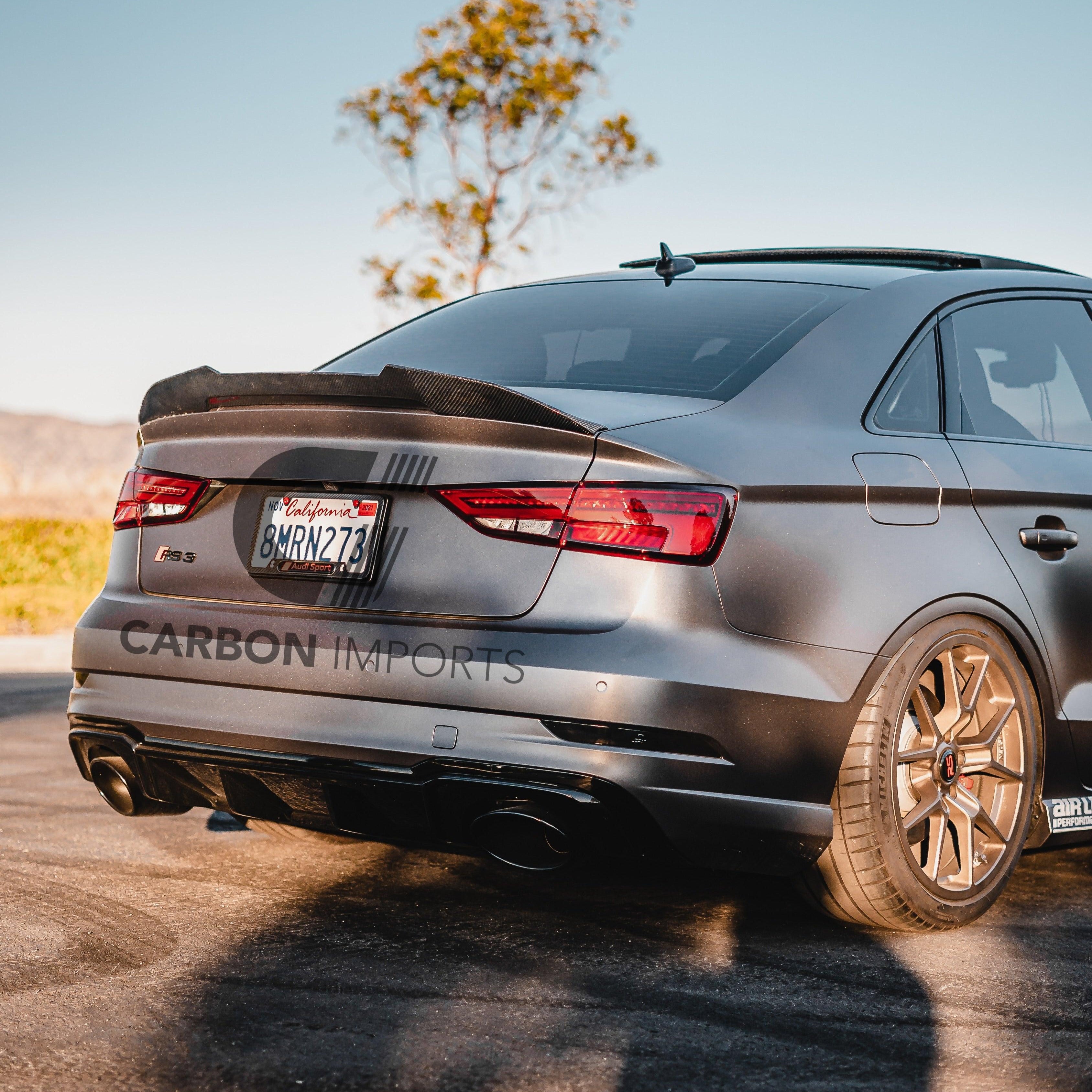 Audi A3/S3/RS3 8V Carbon Fiber Trunk Lip 2015-2020 V4