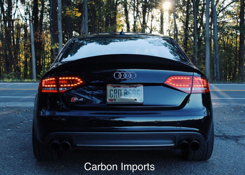 Audi S4 2009-2016 B8/B8.5  Carbon Fiber Trunk Lip HighKick Version