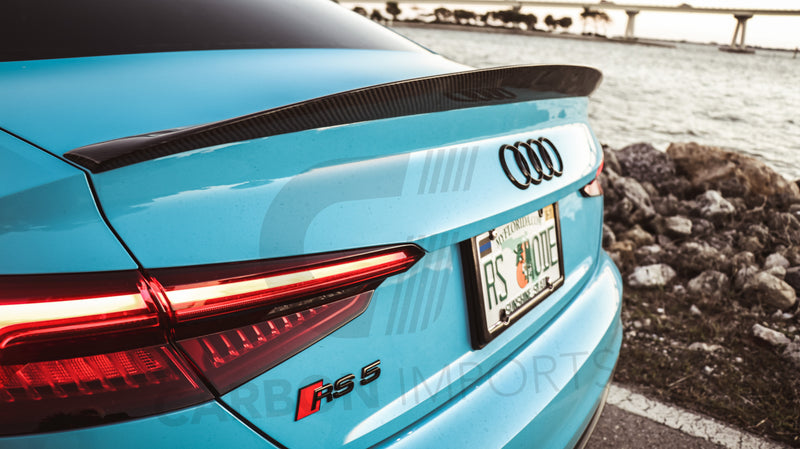 Audi A5/S5/RS5 2017-2023 B9/B9.5 Carbon Fiber Trunk Lip HighKick Version