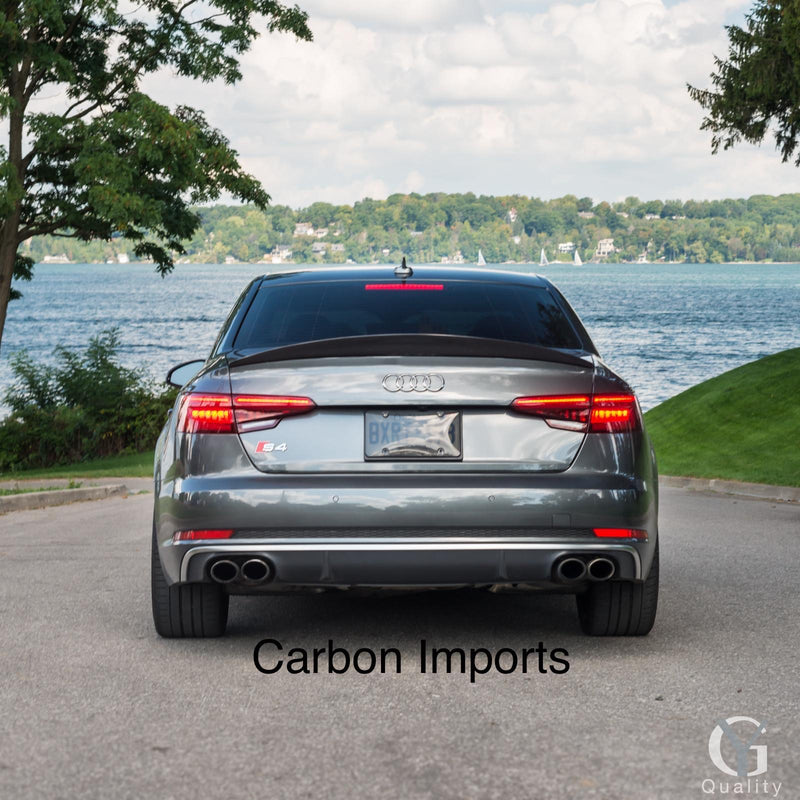 Audi A4/S4 B9/B9.5 Carbon Fiber Trunk Lip 2017-2023 HighKick Version