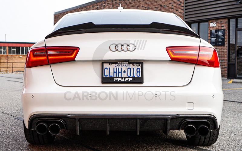 Audi A6/S6 Carbon Fiber Trunk Lip 2012-2018 V4