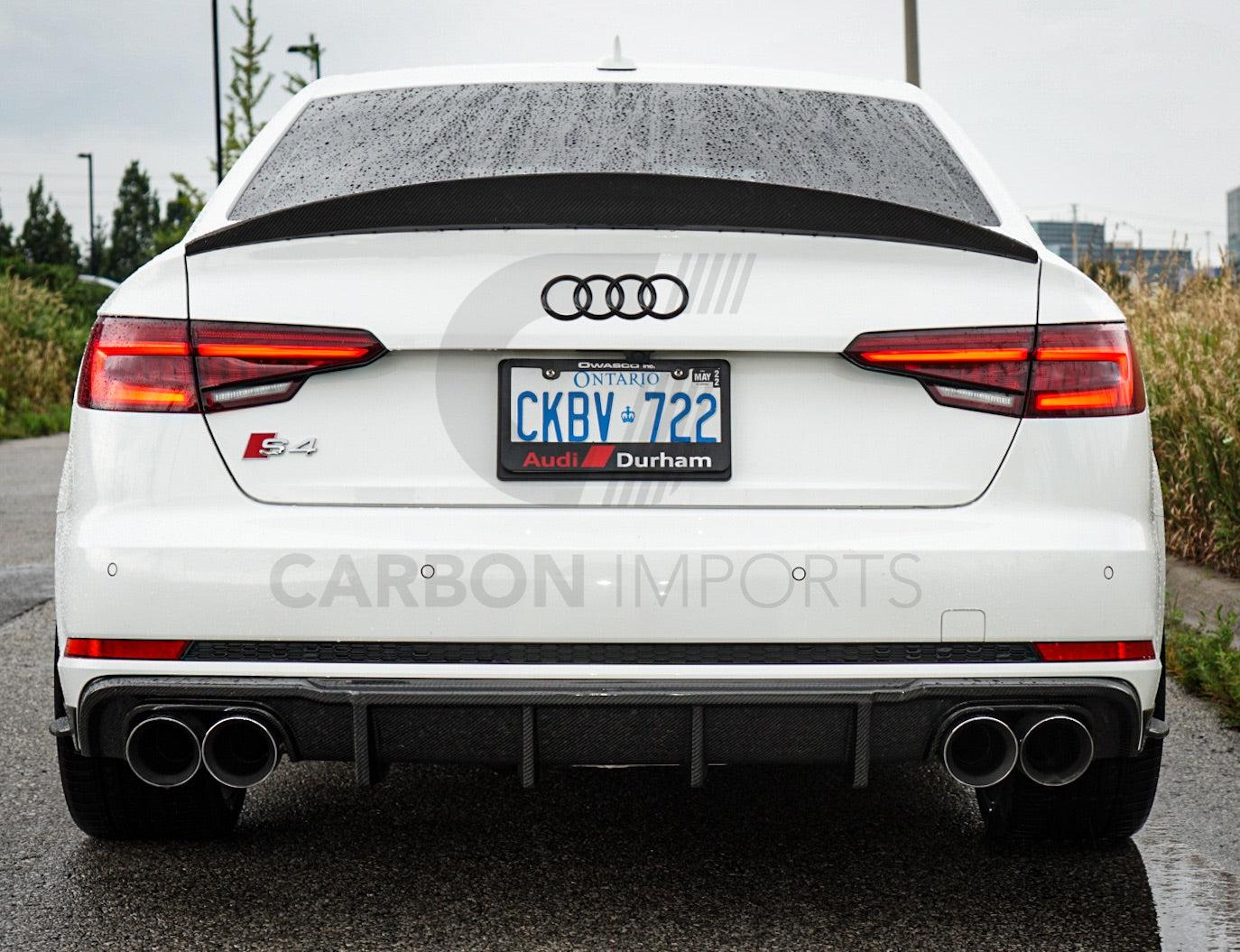 Audi S4/A4 B9 Carbon Fiber Rear Bumper Canards 2017-2019