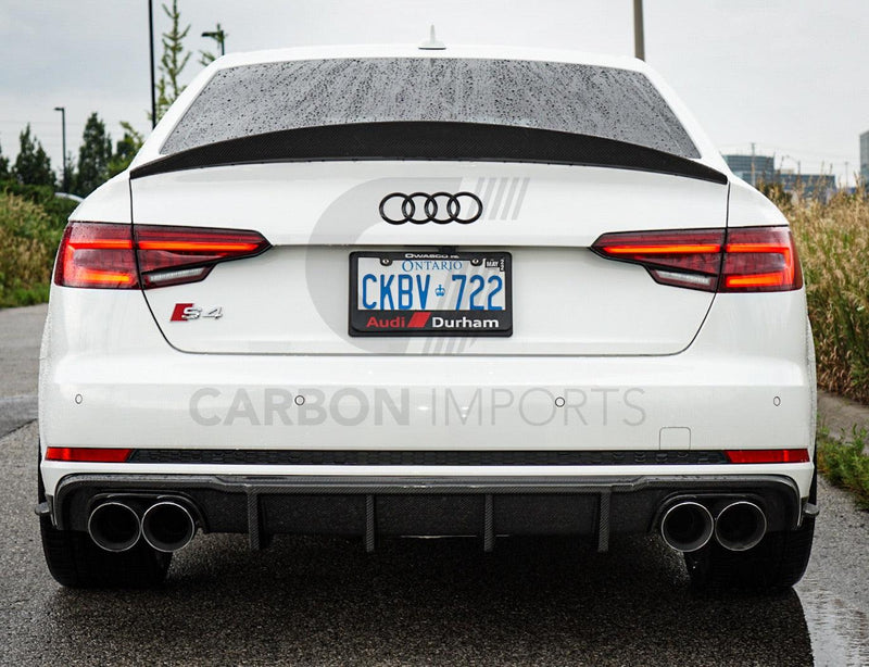 Audi S4/A4 B9 Carbon Fiber Rear Bumper Canards 2017-2019