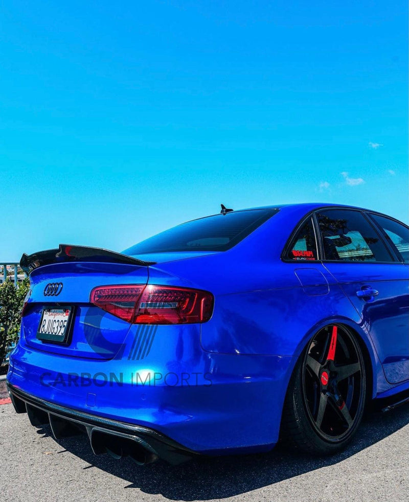 Audi S4 2009-2016 B8/B8.5  Carbon Fiber Trunk Lip V4