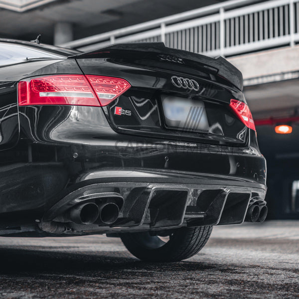 Audi S5/A5 S-Line B8 Carbon Fiber Rear Diffuser 2007-2012
