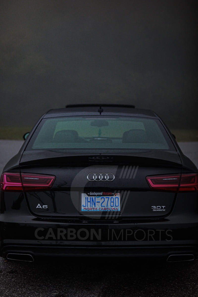 Audi A6/S6 Carbon Fiber Trunk Lip 2012-2018 HighKick Version