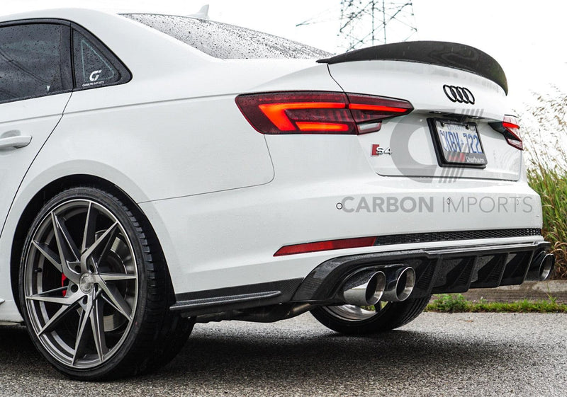 Audi S4/A4 B9 Carbon Fiber Rear Bumper Canards 2017-2019