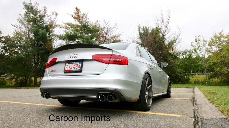 Audi S4 2009-2016 B8/B8.5  Carbon Fiber Trunk Lip HighKick Version