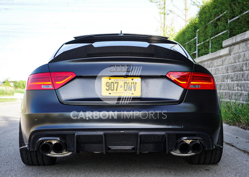 Audi S5 2007-2016 B8/B8.5  Carbon Fiber Trunk Lip V4.5