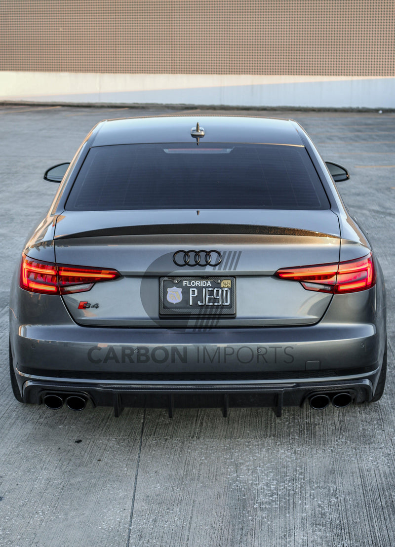 Audi A4 / S4 2017-2023 B9/B9.5  Carbon Fiber Trunk Lip LowKick Version