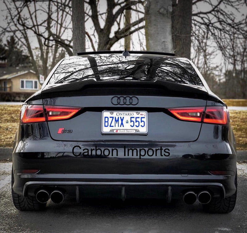Audi A3/S3/RS3 Carbon Fiber Trunk Lip 2015-2020 V2