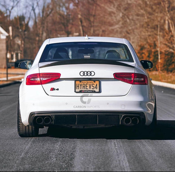 Audi S4 B8/B8.5 Carbon Fiber Trunk Lip 2009-2016 Highkick Version