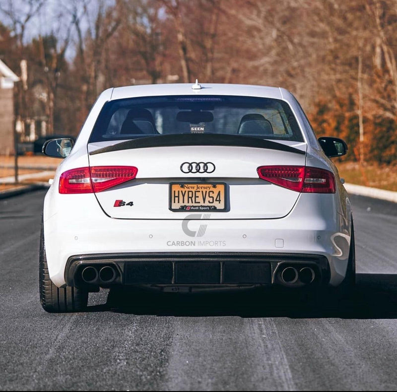 Carbon Fiber Trunk Lid Duckbill Cat Style Tail Spoiler Wing for Audi A