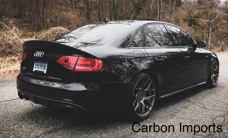 Audi S4 2009-2016 B8/B8.5  Carbon Fiber Trunk Lip LowKick Version