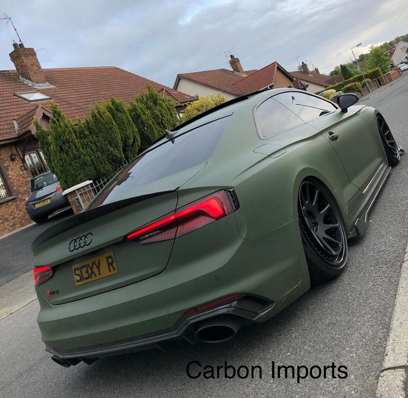 Audi A5/S5/RS5 2017-2023 B9/B9.5 Carbon Fiber Trunk Lip HighKick Version