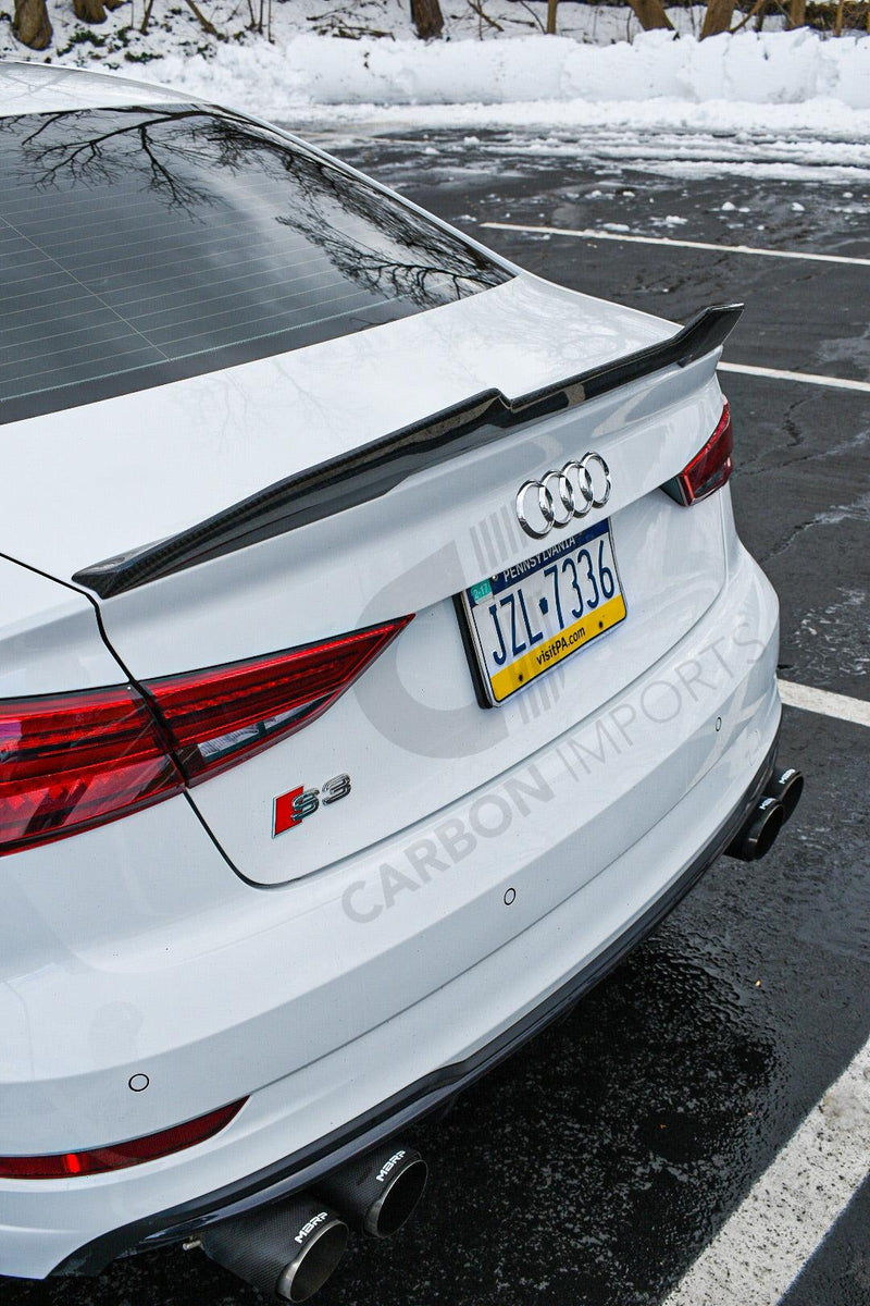 Audi A3/S3/RS3 Carbon Fiber Trunk Lip 2015-2020 V4