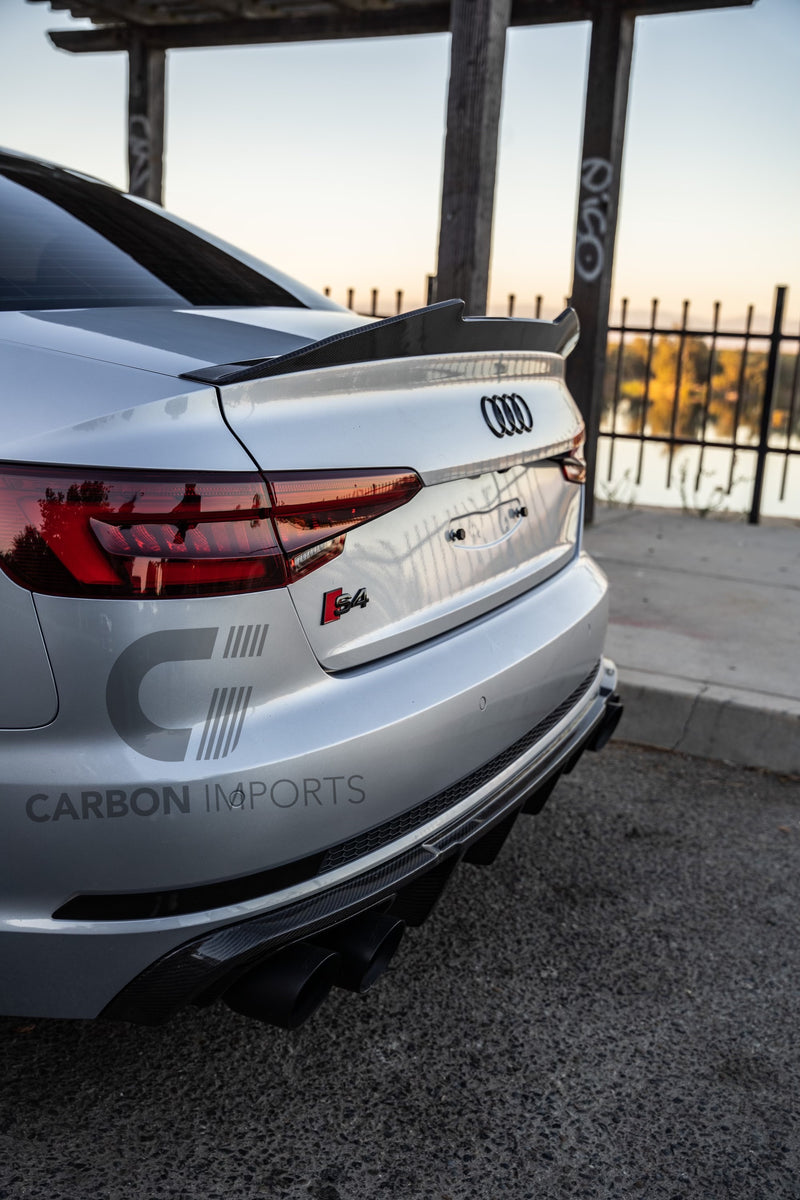 Audi A4/S4 B9/B9.5 Carbon Fiber Trunk Lip 2017-2023 V2