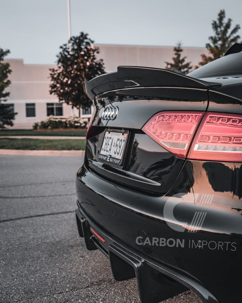 Audi A4 2009-2016 B8/B8.5  Carbon Fiber Trunk Lip V4