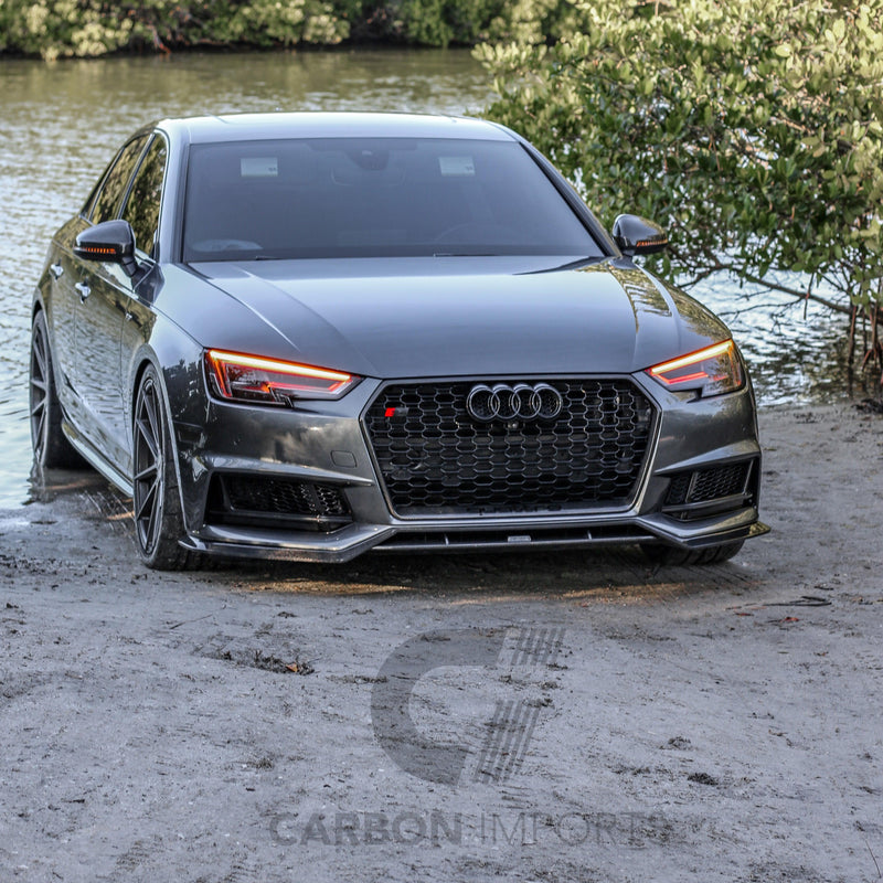 Audi S4/A4 B9 Carbon Fiber Front Lip 2017-2018