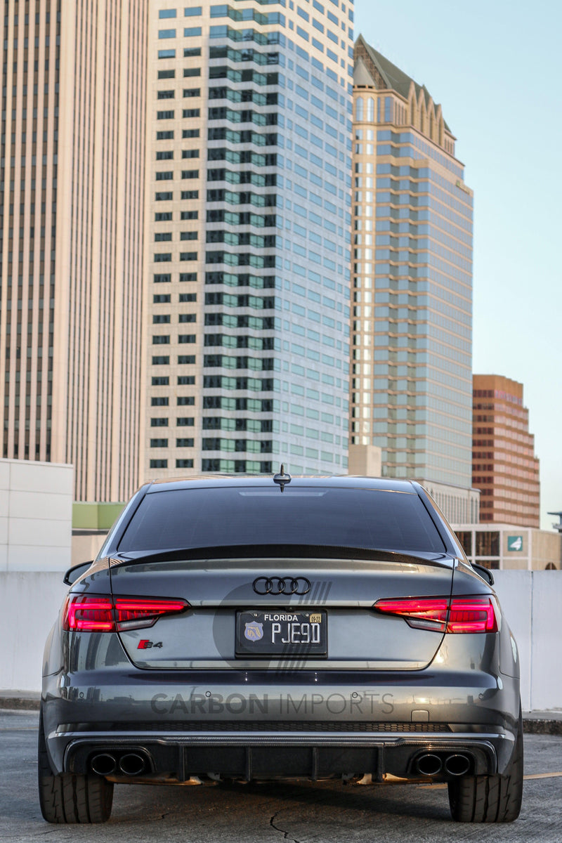 Audi A4 / S4 2017-2023 B9/B9.5  Carbon Fiber Trunk Lip LowKick Version