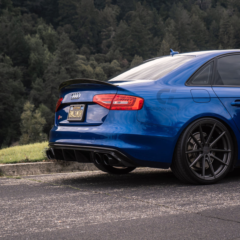 Audi S4 2009-2016 B8/B8.5  Carbon Fiber Trunk Lip LowKick Version