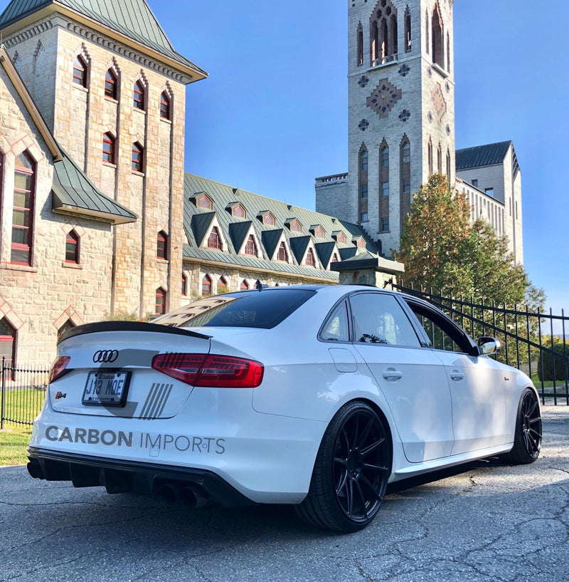 Audi S4 2009-2016 B8/B8.5  Carbon Fiber Trunk Lip LowKick Version