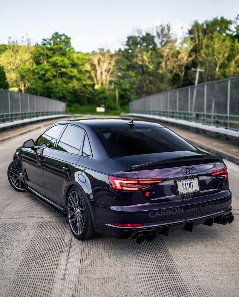 Audi A4/S4 B9/B9.5 Carbon Fiber Trunk Lip 2017-2023 HighKick Version