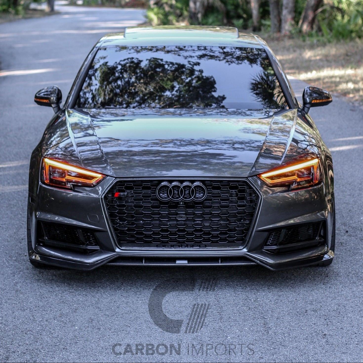 Audi S4/A4 B9 Carbon Fiber Front Lip 2017-2018