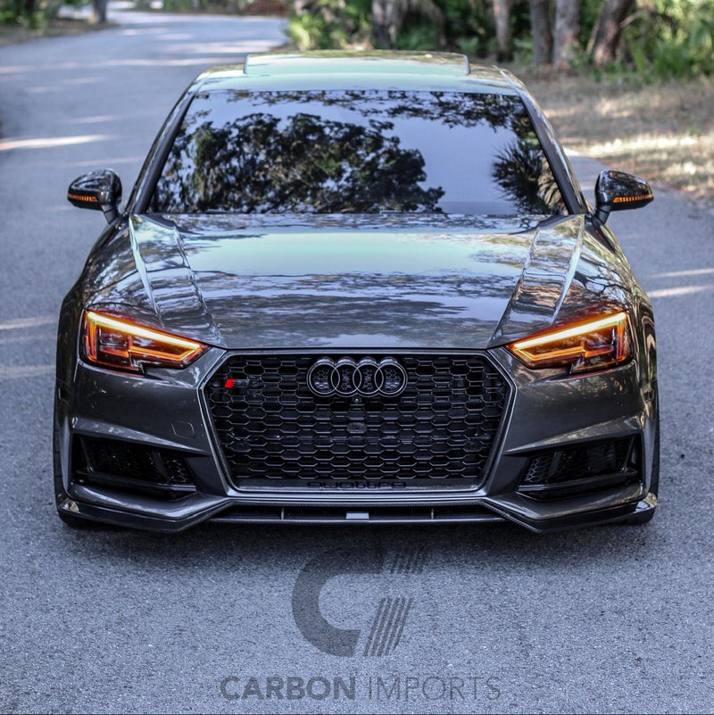 Audi S4/A4 B9 Carbon Fiber Front Lip 2017-2018
