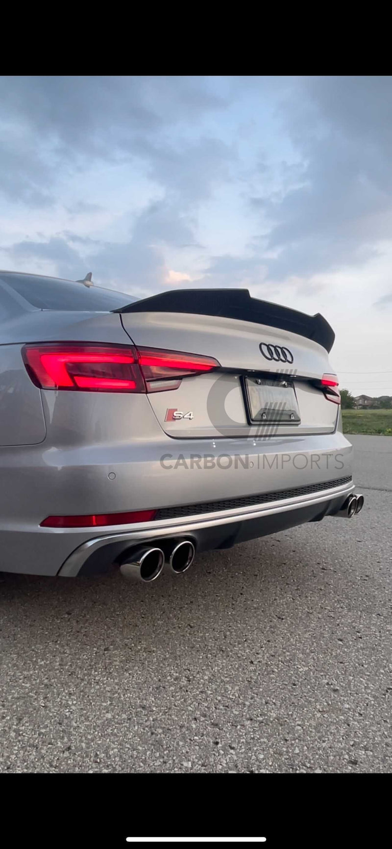 Audi A4/S4 B9/B9.5 Carbon Fiber Trunk Lip 2017-2023 V4