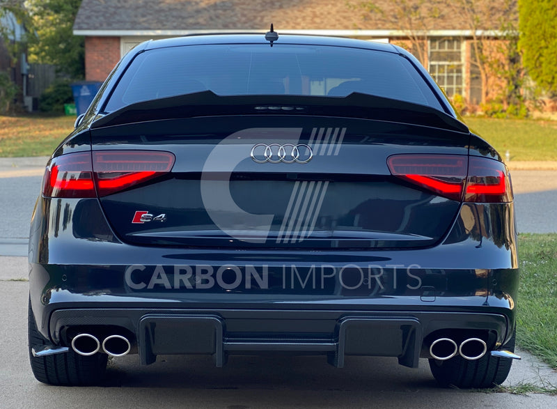 Audi S4 2009-2016 B8/B8.5  Carbon Fiber Trunk Lip V4