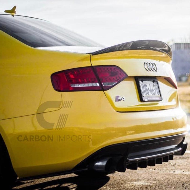 Audi S4 B8/B8.5 Carbon Fiber Trunk Lip 2009-2016 Highkick Version