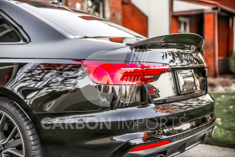 Audi A4/S4 B9/B9.5 Carbon Fiber Trunk Lip 2017-2023 HighKick Version
