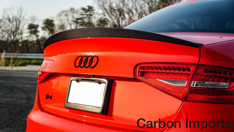 Audi S4 2009-2016 B8/B8.5  Carbon Fiber Trunk Lip LowKick Version