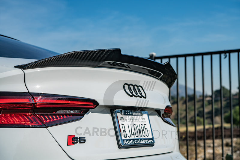 Audi A5/S5/RS5 2017-2023 B9/B9.5 Carbon Fiber Trunk Lip V4
