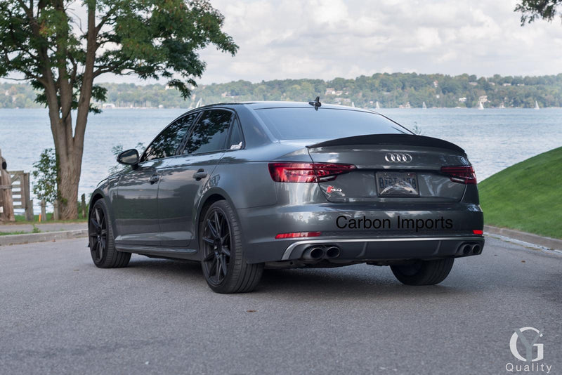 Audi A4/S4 B9/B9.5 Carbon Fiber Trunk Lip 2017-2023 HighKick Version
