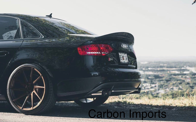 Audi S4 2009-2016 B8/B8.5  Carbon Fiber Trunk Lip HighKick Version