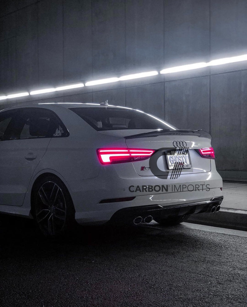 Audi A3/S3/RS3 Carbon Fiber Trunk Lip 2015-2020 V2