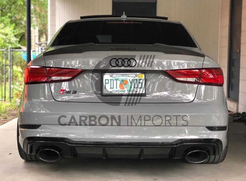 Audi A3/S3/RS3 Carbon Fiber Trunk Lip 2015-2020 V2